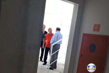 Lula e Léo Pinheiro, da OAS, no triplex do Guarujá