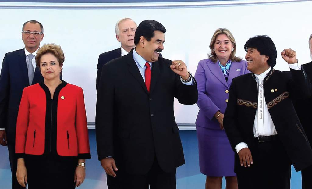Dilma Rousseff, Nicolás Maduro, Evo Morales