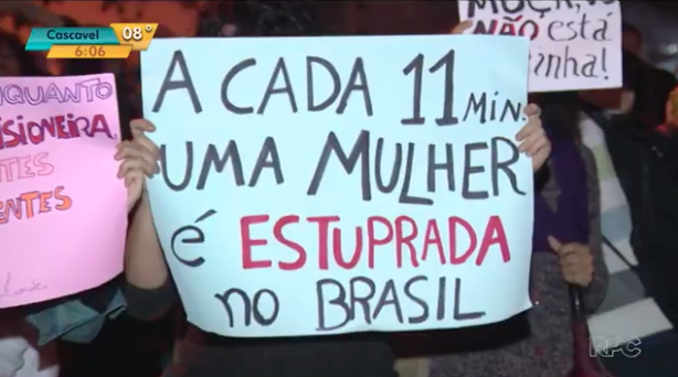 A cada 11 minutos, uma mulher é estuprada no Brasil