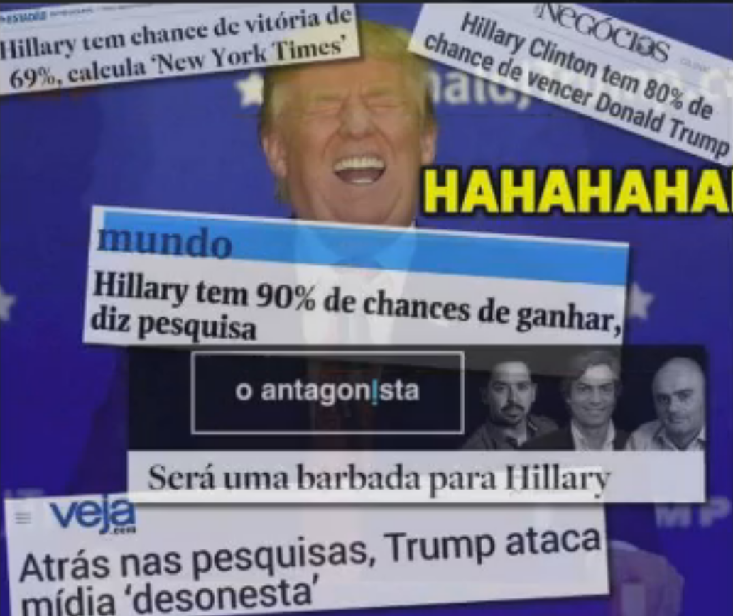 Donald Trump ridicularizado na mídia brasileira: estavam todos errados
