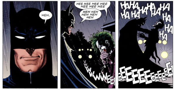 Batman ri em "A Piada Mortal", de Alan Moore