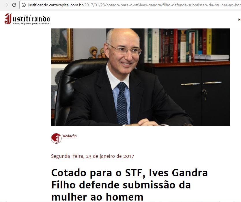 Justificando / Carta Capital - Ives Gandra Filho