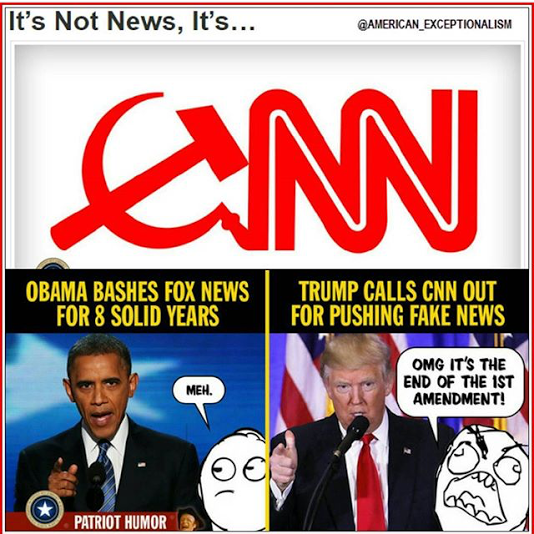 CNN Fake News. Donald Trump x Barack Obama and Fox News