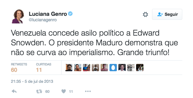 Luciana Genro sobre a Venezuela.