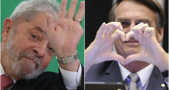 Lula e Bolsonaro no Datafolha