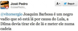 Racismo contra Joaquim Barbosa no Twitter