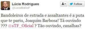 Racismo contra Joaquim Barbosa no Twitter
