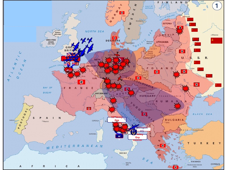 Mapa da Segunda Guerra Mundial