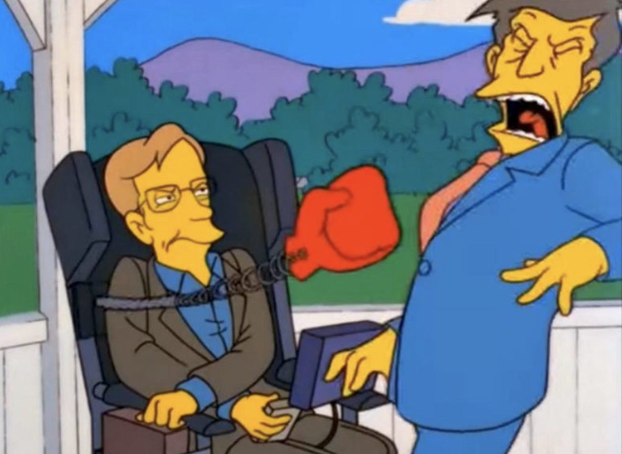 Stepen Hawking em aparição nos Simpsons