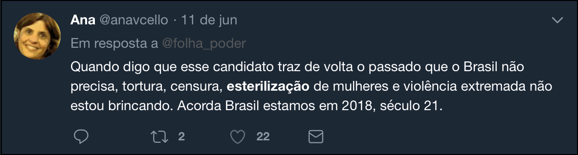 Trouxas divulgam fake news de que Bolsonaro quer praticar esterilização forçada de pobres