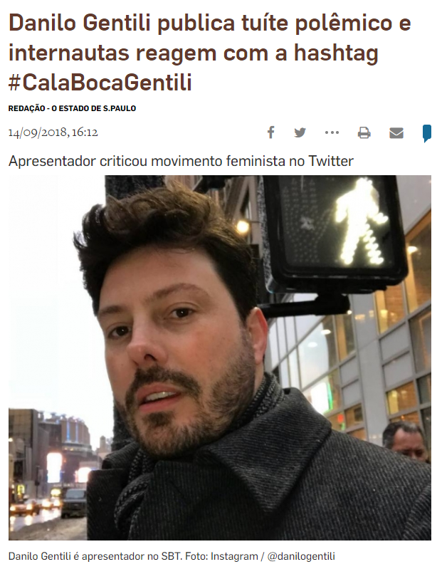 Danilo Gentili sofre fake news de consenso fabricado