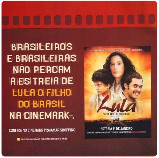 Filme Lula exibido no Cinemark