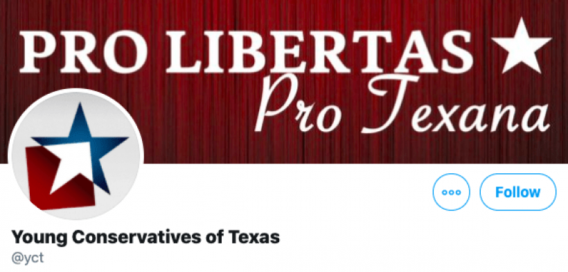 Twitter suspende conta de Jovens Conservadores do Texas por 'por engano'