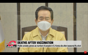 Coréia do Sul investiga 13 mortes após vacina contra gripe O Primeiro-Ministro Chung Sye-kyun mandou investigar 59 mortes relatadas após vacina contra influenza, mesmo após autoridades negarem ligações entre óbitos e vacinação