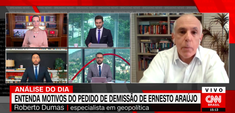 CNN chama “especialista” autor de “Economia Chinesa” para falar sobre saída de Ernesto Araújo