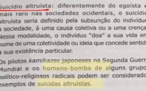 Livro de escola católica: "homens-bomba podem ser suicidas altruístas"